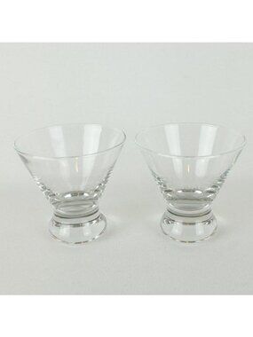 Gentleman Jack Daniels Clear Etched Cocktail Glasses Set of 2